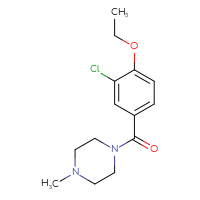 Chemical structure of 1-(3-chloro-4-ethoxybenzoyl)-4-methylpiperazine - CSSB07029837415