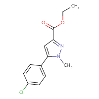 Chemical structure of ethyl 5-(4-chlorophenyl)-1-methyl-1H-pyrazole-3-carboxylate - CSSB00020621475