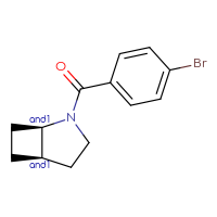 Chemical structure of rac-(1R,5R)-2-(4-bromobenzoyl)-2-azabicyclo[3.2.0]heptane - CSSB21432547120
