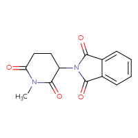 Chemical structure of 2-(1-methyl-2,6-dioxopiperidin-3-yl)-2,3-dihydro-1H-isoindole-1,3-dione - CSSB00113617299