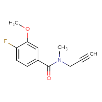Chemical structure of 4-fluoro-3-methoxy-N-methyl-N-(prop-2-yn-1-yl)benzamide - CSSB00006440148
