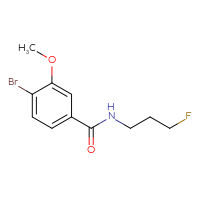 Chemical structure of 4-bromo-N-(3-fluoropropyl)-3-methoxybenzamide - CSSB00103346608