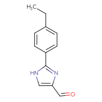 Chemical structure of 2-(4-ethylphenyl)-1H-imidazole-4-carbaldehyde - CSSB00116321665