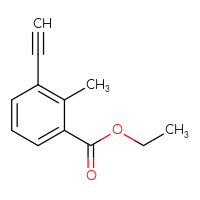 Chemical structure of ethyl 3-ethynyl-2-methylbenzoate - CSSB04234991791