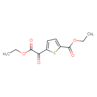 Chemical structure of ethyl 5-(2-ethoxy-2-oxoacetyl)thiophene-2-carboxylate - CSSB02150212563