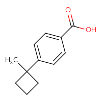 Chemical structure of 4-(1-methylcyclobutyl)benzoic acid - CSSB06358610590