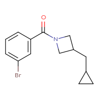 Chemical structure of 1-(3-bromobenzoyl)-3-(cyclopropylmethyl)azetidine - CSSB00022694671