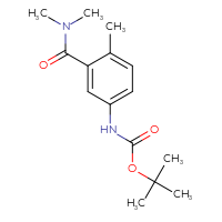 Chemical structure of tert-butyl N-[3-(dimethylcarbamoyl)-4-methylphenyl]carbamate - CSSB02027940553