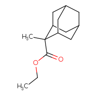 Chemical structure of ethyl 2-methyladamantane-2-carboxylate - CSSB06655939729
