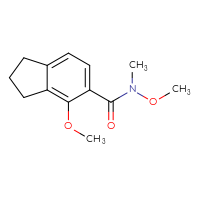Chemical structure of N,4-dimethoxy-N-methyl-2,3-dihydro-1H-indene-5-carboxamide - CSSB06856227903