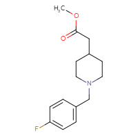 Chemical structure of methyl 2-{1-[(4-fluorophenyl)methyl]piperidin-4-yl}acetate - CSSB00020597427