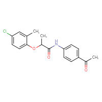 Chemical structure of N-(4-acetylphenyl)-2-(4-chloro-2-methylphenoxy)propanamide - CSSB00020595164