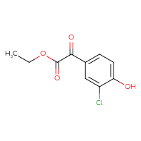 Chemical structure of ethyl 2-(3-chloro-4-hydroxyphenyl)-2-oxoacetate - CSSB00010943802