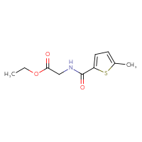 Chemical structure of ethyl 2-[(5-methylthiophen-2-yl)formamido]acetate - CSSB00000170582