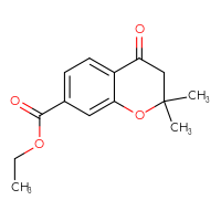Chemical structure of ethyl 2,2-dimethyl-4-oxo-3,4-dihydro-2H-1-benzopyran-7-carboxylate - CSSB00020648981