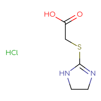 Chemical structure of 2-(4,5-dihydro-1H-imidazol-2-ylsulfanyl)acetic acid hydrochloride - CSSB00103153195