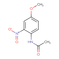 Chemical structure of N-(4-methoxy-2-nitrophenyl)acetamide - CSSB00000185959