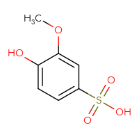 Chemical structure of 4-hydroxy-3-methoxybenzene-1-sulfonic acid - CSSB00010658683