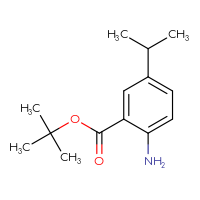 Chemical structure of tert-butyl 2-amino-5-(propan-2-yl)benzoate - CSSB00116224916