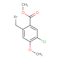 Chemical structure of methyl 2-(bromomethyl)-5-chloro-4-methoxybenzoate - CSSB00010873527