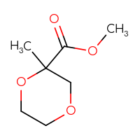 Chemical structure of methyl 2-methyl-1,4-dioxane-2-carboxylate - CSSB00056023184