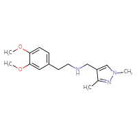 Chemical structure of [2-(3,4-dimethoxyphenyl)ethyl][(1,3-dimethyl-1H-pyrazol-4-yl)methyl]amine - CSSB00025812137