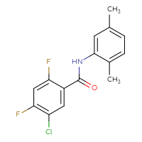 Chemical structure of 5-chloro-N-(2,5-dimethylphenyl)-2,4-difluorobenzamide - CSSB02252335648