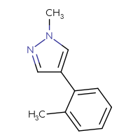 Chemical structure of 1-methyl-4-(2-methylphenyl)-1H-pyrazole - CSSB00012022138