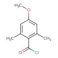 Chemical structure of 4-methoxy-2,6-dimethylbenzoyl chloride - CSSB00010890506