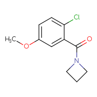 Chemical structure of 1-(2-chloro-5-methoxybenzoyl)azetidine - CSSB06259757796