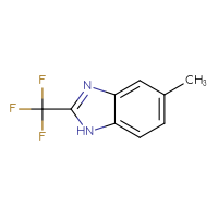 Chemical structure of 5-methyl-2-(trifluoromethyl)-1H-1,3-benzodiazole - CSSB00011386670