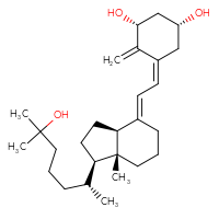 Chemical structure of (1R,3R,5Z)-5-{2-[(1R,3aS,4E,7aR)-1-[(2R)-6-hydroxy-6-methylheptan-2-yl]-7a-methyl-octahydro-1H-inden-4-ylidene]ethylidene}-4-methylidenecyclohexane-1,3-diol - CSSB00134617767
