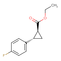 Chemical structure of ethyl (1S,2S)-2-(4-fluorophenyl)cyclopropane-1-carboxylate - CSSB00160490275