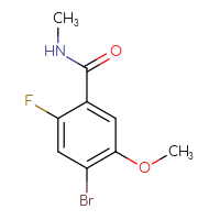 Chemical structure of 4-bromo-2-fluoro-5-methoxy-N-methylbenzamide - CSSB00160568002