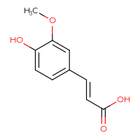 Chemical structure of (2E)-3-(4-hydroxy-3-methoxyphenyl)prop-2-enoic acid - CSSB00016273339