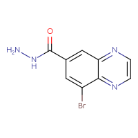 Chemical structure of 8-bromoquinoxaline-6-carbohydrazide - CSSB05523284006