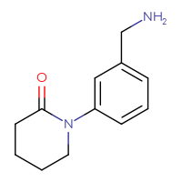 Chemical structure of 1-[3-(aminomethyl)phenyl]piperidin-2-one - CSSB00000746877