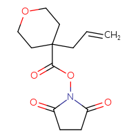 Chemical structure of 2,5-dioxopyrrolidin-1-yl 4-(prop-2-en-1-yl)oxane-4-carboxylate - CSSB20269749067