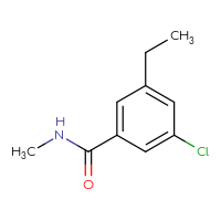 Chemical structure of 3-chloro-5-ethyl-N-methylbenzamide - CSSB06258313453