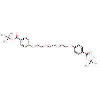 Chemical structure of tert-butyl 4-{2-[2-(2-{4-[(tert-butoxy)carbonyl]phenoxy}ethoxy)ethoxy]ethoxy}benzoate - CSSB20504686180
