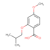 Chemical structure of 4-methoxy-2-(2-methylpropoxy)benzoic acid - CSSB00000230644