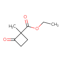 Chemical structure of ethyl 1-methyl-2-oxocyclobutane-1-carboxylate - CSSB00010653544