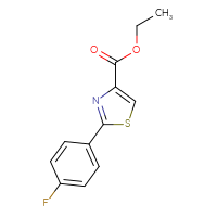 Chemical structure of ethyl 2-(4-fluorophenyl)-1,3-thiazole-4-carboxylate - CSSB00000256599