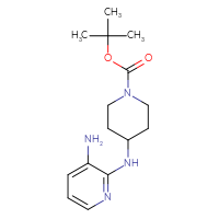 Chemical structure of tert-butyl 4-[(3-aminopyridin-2-yl)amino]piperidine-1-carboxylate - CSSB00010090344