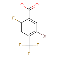 Chemical structure of 5-bromo-2-fluoro-4-(trifluoromethyl)benzoic acid - CSSB00021002352