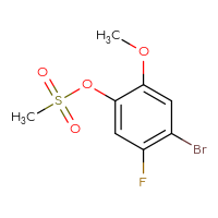 Chemical structure of 4-bromo-5-fluoro-2-methoxyphenyl methanesulfonate - CSSB02125972432