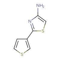 Chemical structure of 2-(thiophen-3-yl)-1,3-thiazol-4-amine - CSSB00012185032