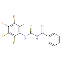 Chemical structure of 1-benzoyl-3-(2,3,4,5,6-pentafluorophenyl)thiourea - CSSB00025730410