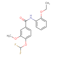 Chemical structure of 4-(difluoromethoxy)-N-(2-ethoxyphenyl)-3-methoxybenzamide - CSSB00026003553