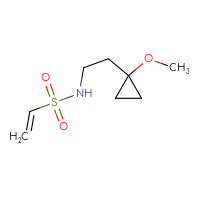 Chemical structure of N-[2-(1-methoxycyclopropyl)ethyl]ethene-1-sulfonamide - CSMB14941141032